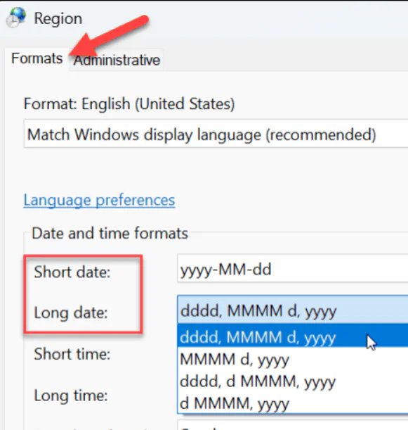 Windows 11 Tarih Formatı ayarı