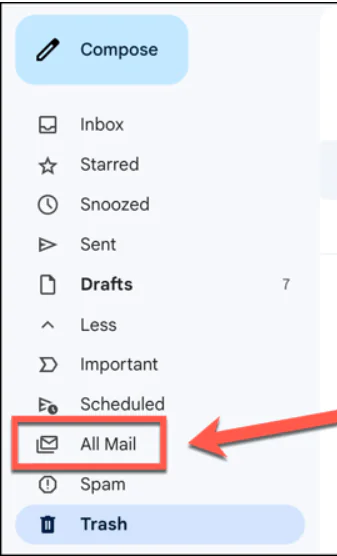 Gmail Arşive Nasıl Erişilir