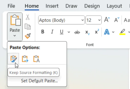 Word'de Kod Parçacıkları Nasıl Eklenir