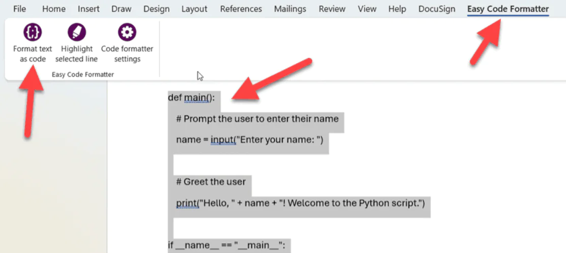 Word'de Kod Parçacıkları Nasıl Eklenir