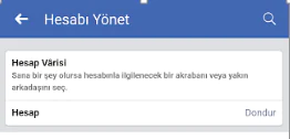 Facebook’ta Geçici Olarak Hesabı Dondurma