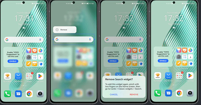 Android de Google Arama Çubuğu Nasıl kaldırılır