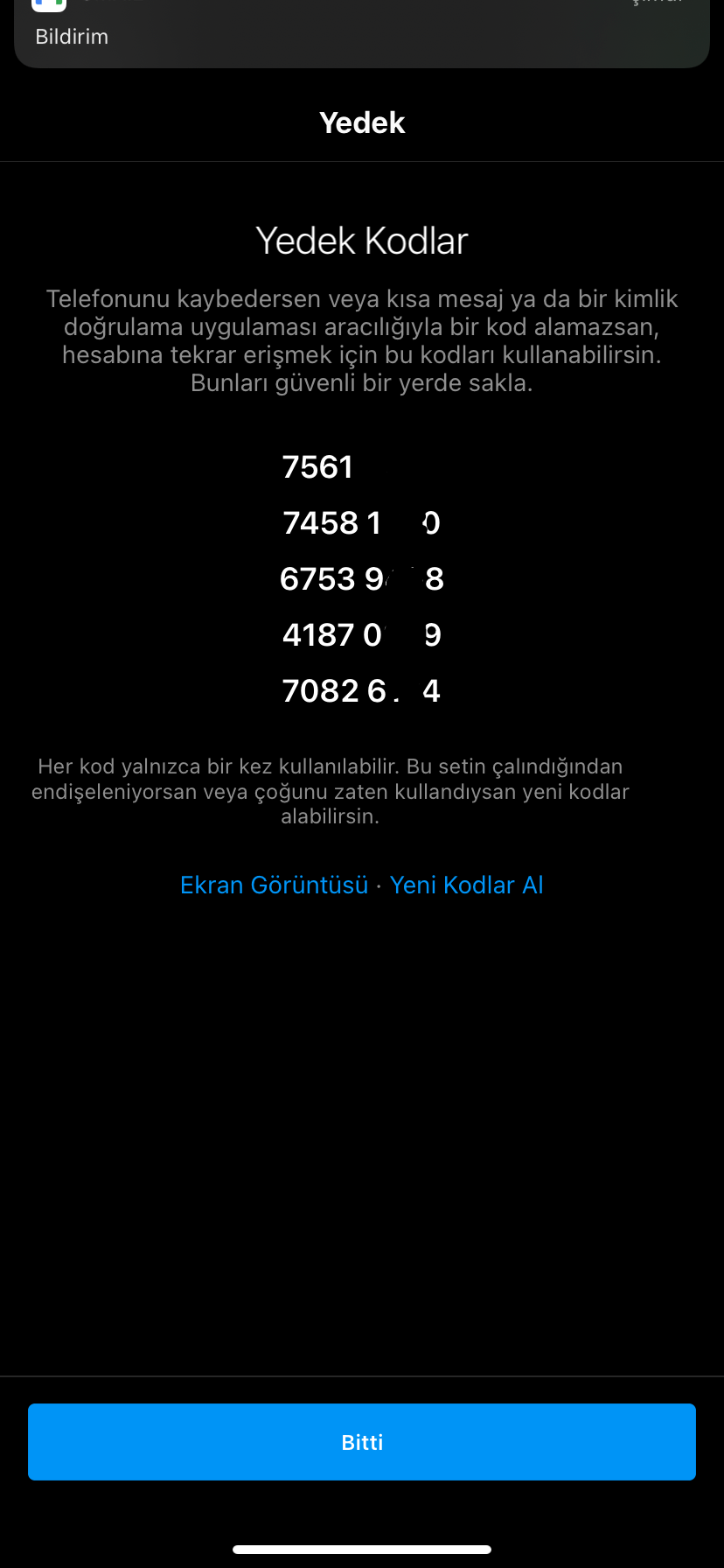 İnstagram Yedek Kod Nasıl Alınır