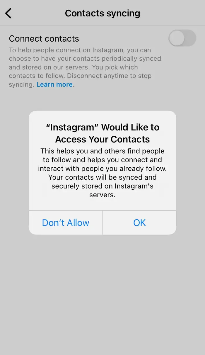Instagram ile Telefon Rehberinizi Senkronize Etme