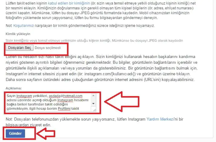 Instagram Taklit Hesap Şikayet Etme