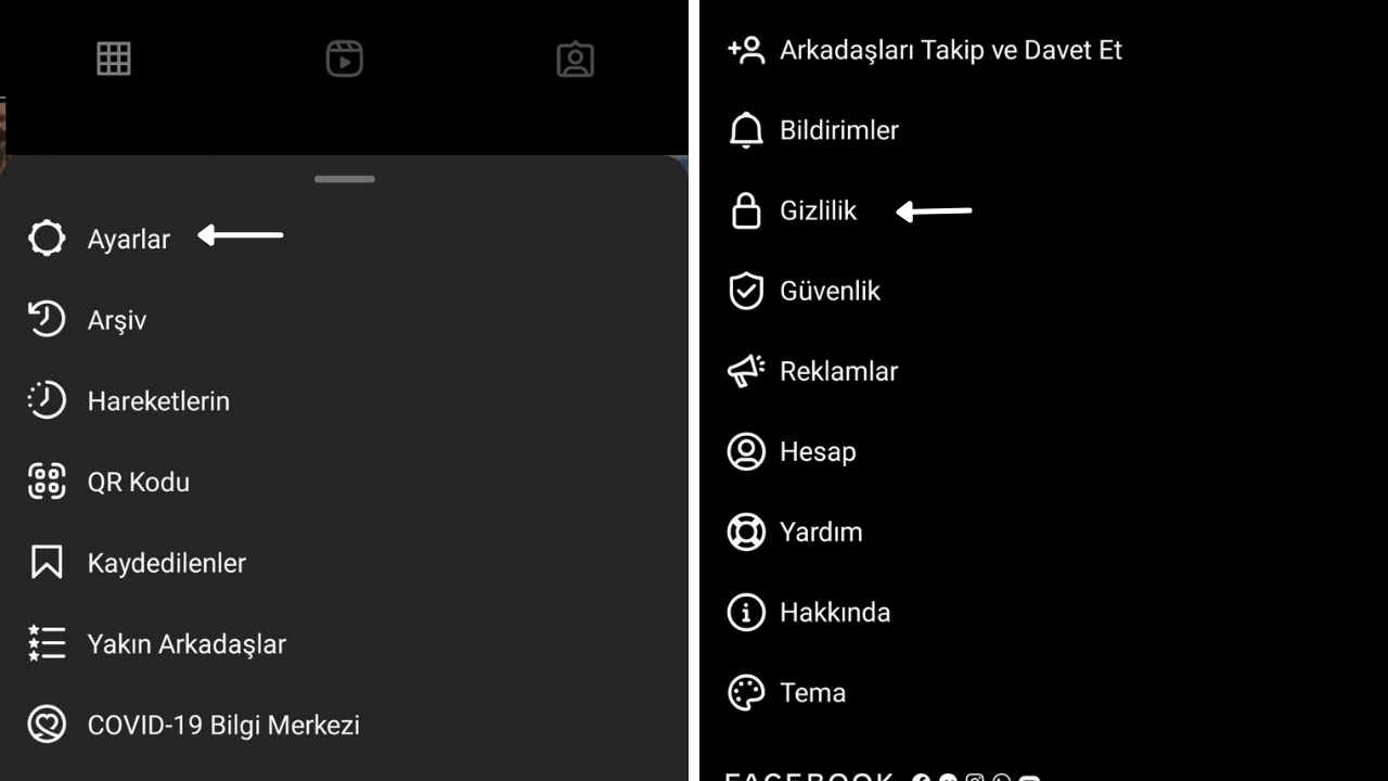 İnstagram'da Bağlantı Geçmişi Özelliğini Kapatma