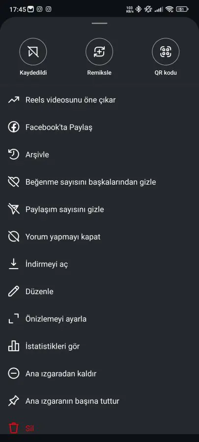 Instagram beğeni gizleme