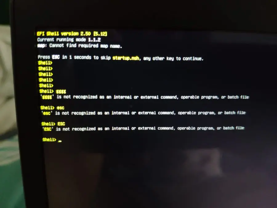 Kurulumda EFI Shell Hatası