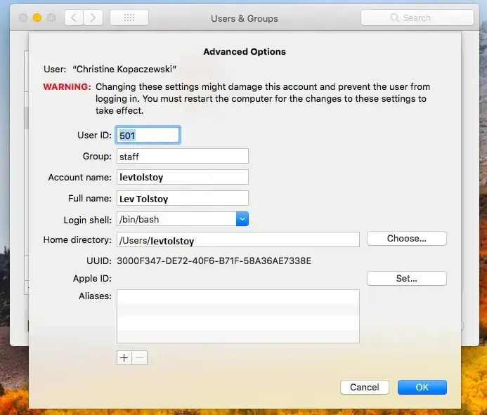 Mac’te Kullanıcı Hesabı Adı Nasıl Değiştirilir?