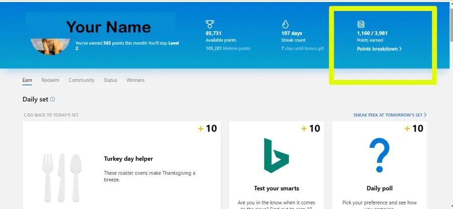 Microsoft Rewards Puan Vermiyor