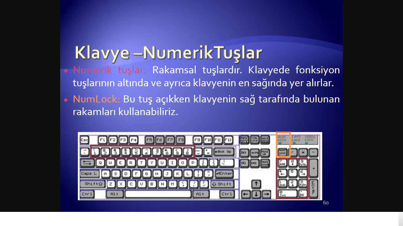 Masaüstü ve Notebook’larda Numlock Sorunu