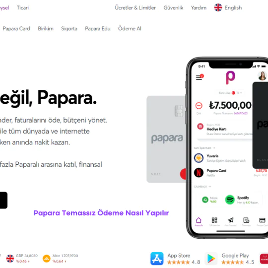 Papara Temassız Ödeme Nasıl Yapılır