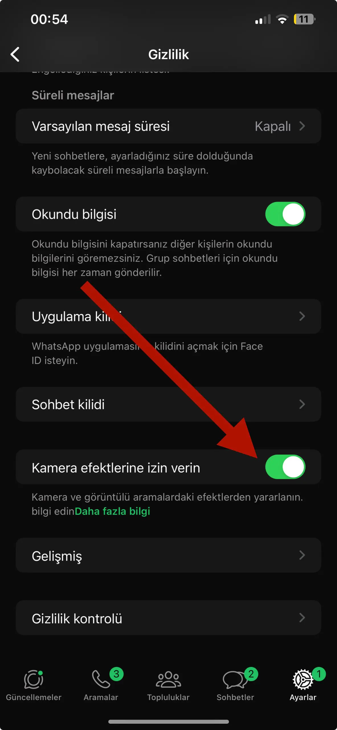 WhatsApp Görüntülü Görüşme Filtreleri