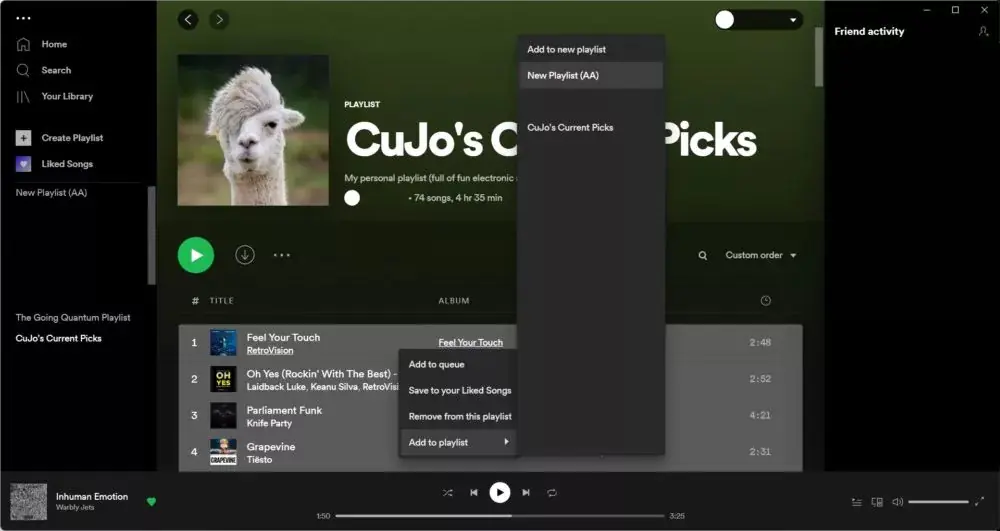 Spotify Çalma Listesi Birleştirme