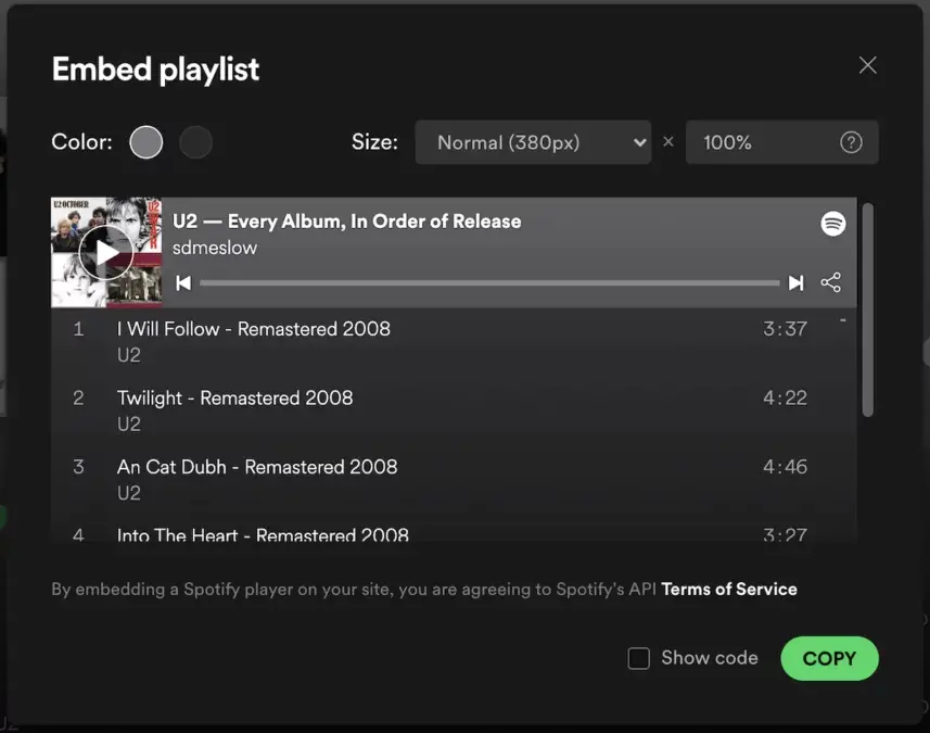 Spotify Çalma Listesi Paylaşma