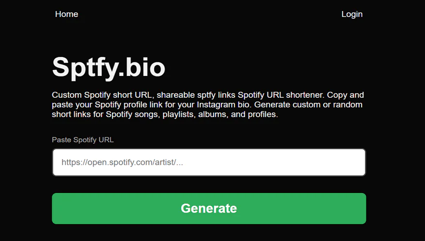 Spotify Link Kısaltma