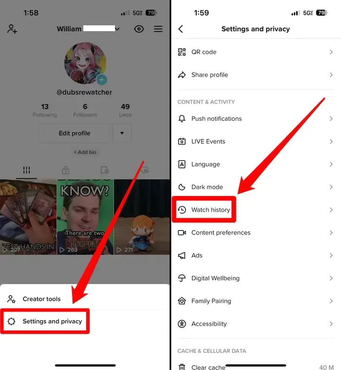TikTok İzleme Geçmişini Görüntüleme ve Düzenleme
