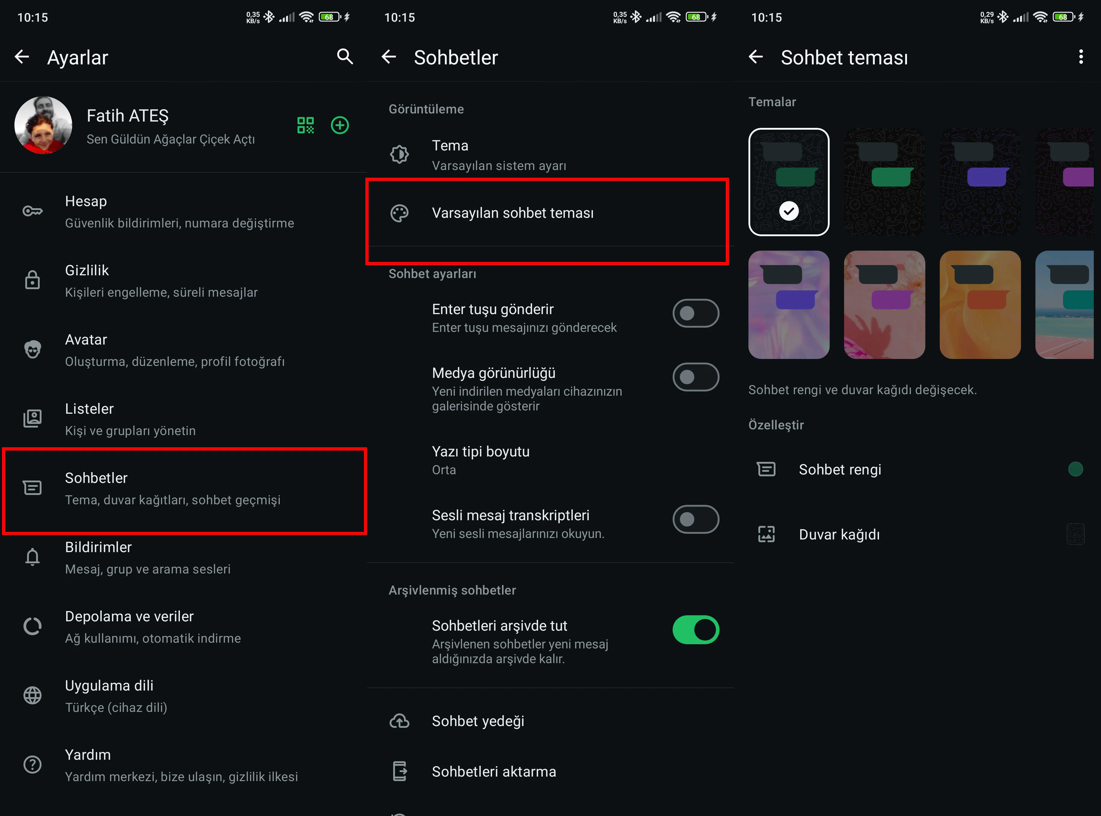 WhatsApp Sohbet Teması Nasıl Değiştirilir