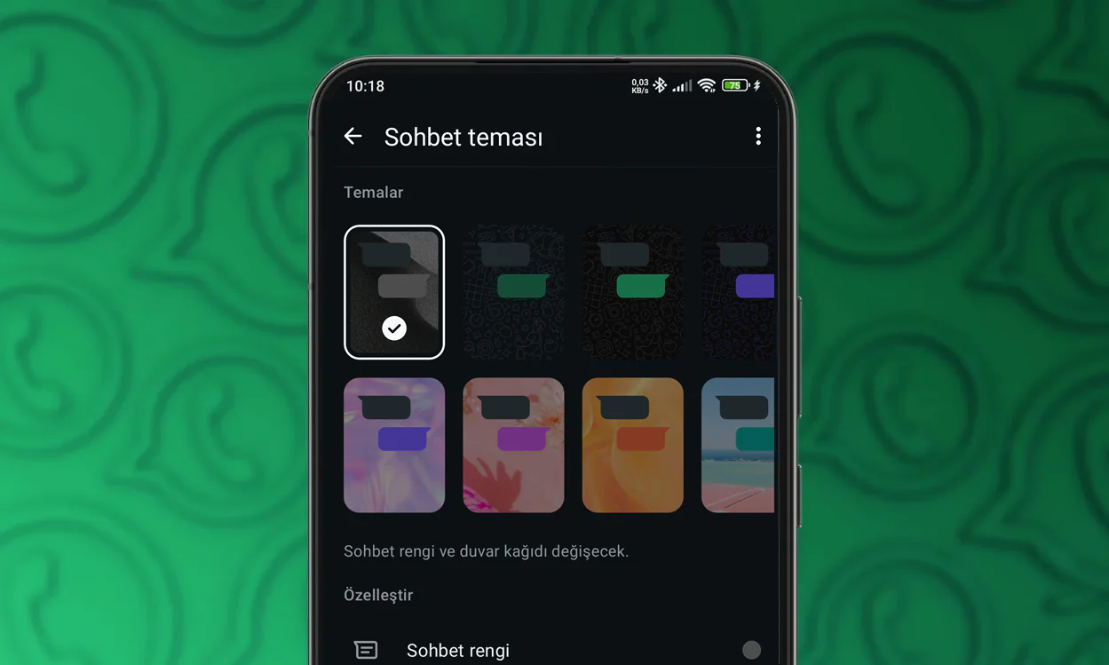 WhatsApp Sohbet Teması Değiştirme