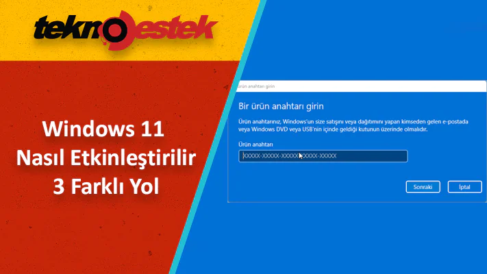 Windows 11'i Etkinleştirme