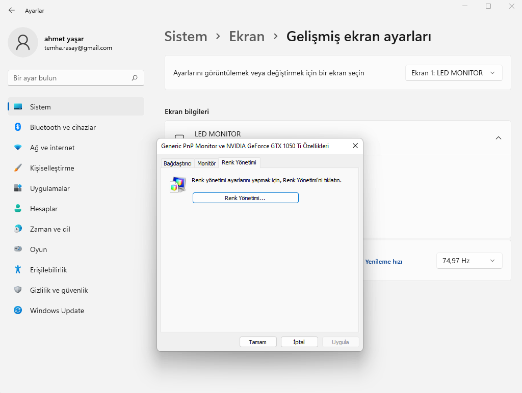 Renk yönetimi hakkında