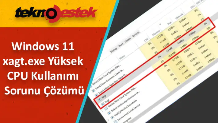 xagt.exe Windows 11'de yüksek CPU'ya neden oluyorsa ne yapmalı