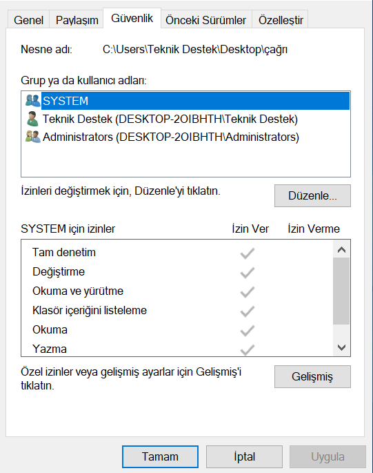 Erişim Engellendi Hatası