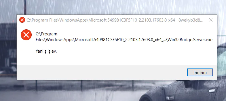 Windows Yanlış İşlev Hatası Nasıl Çözülür