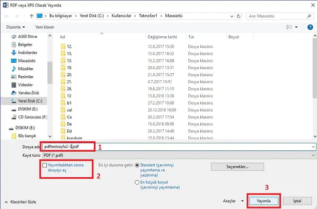 Word Belgesinin Bir Kısmını PDF'e Dönüştürme