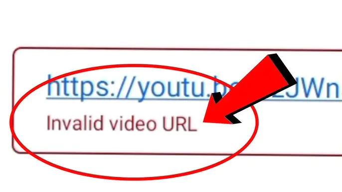 YouTube geçersiz URL