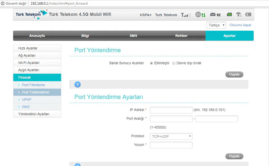 ZTE MF 910 Port Açma (Resimli Anlatım)