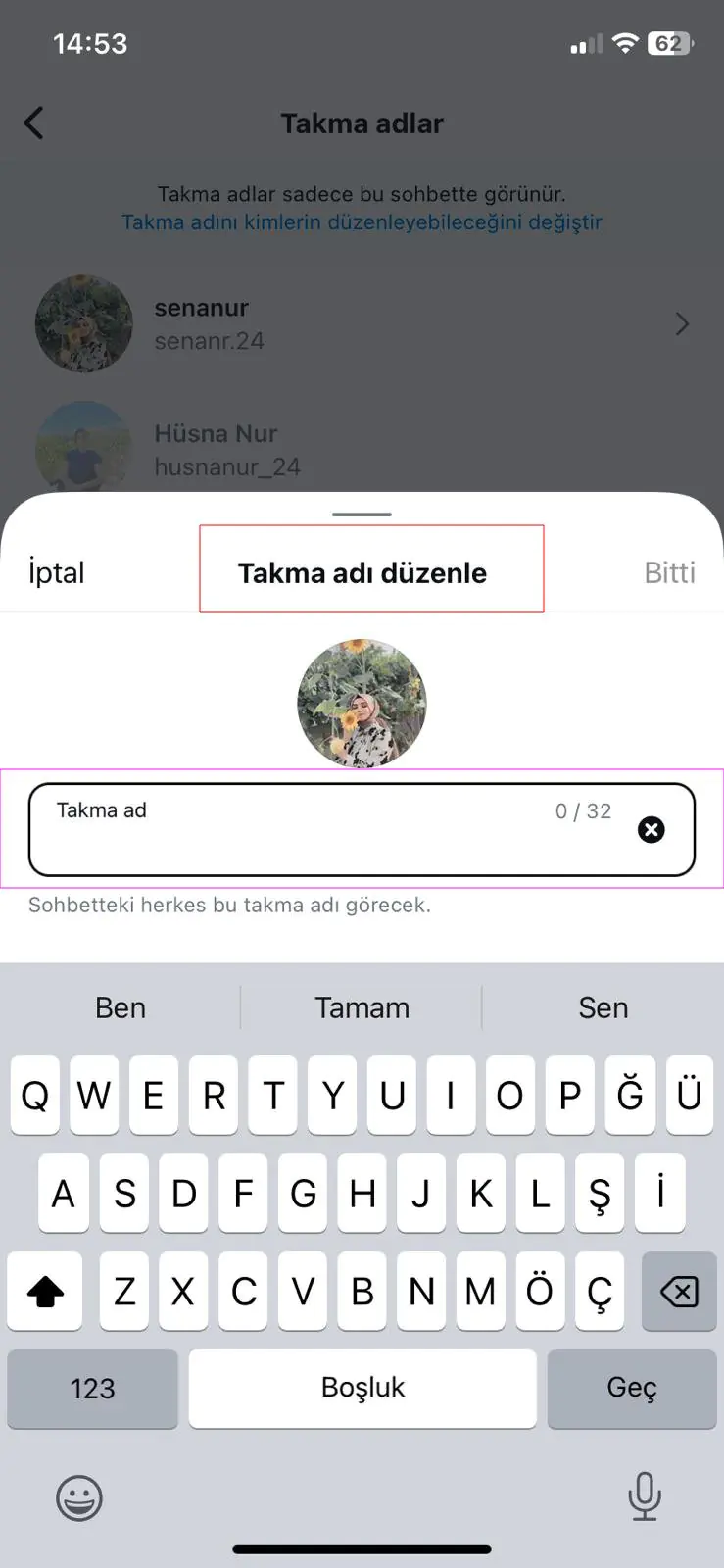 Instagram takma ad