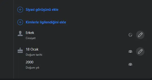 Facebook’ta doğum tarihi