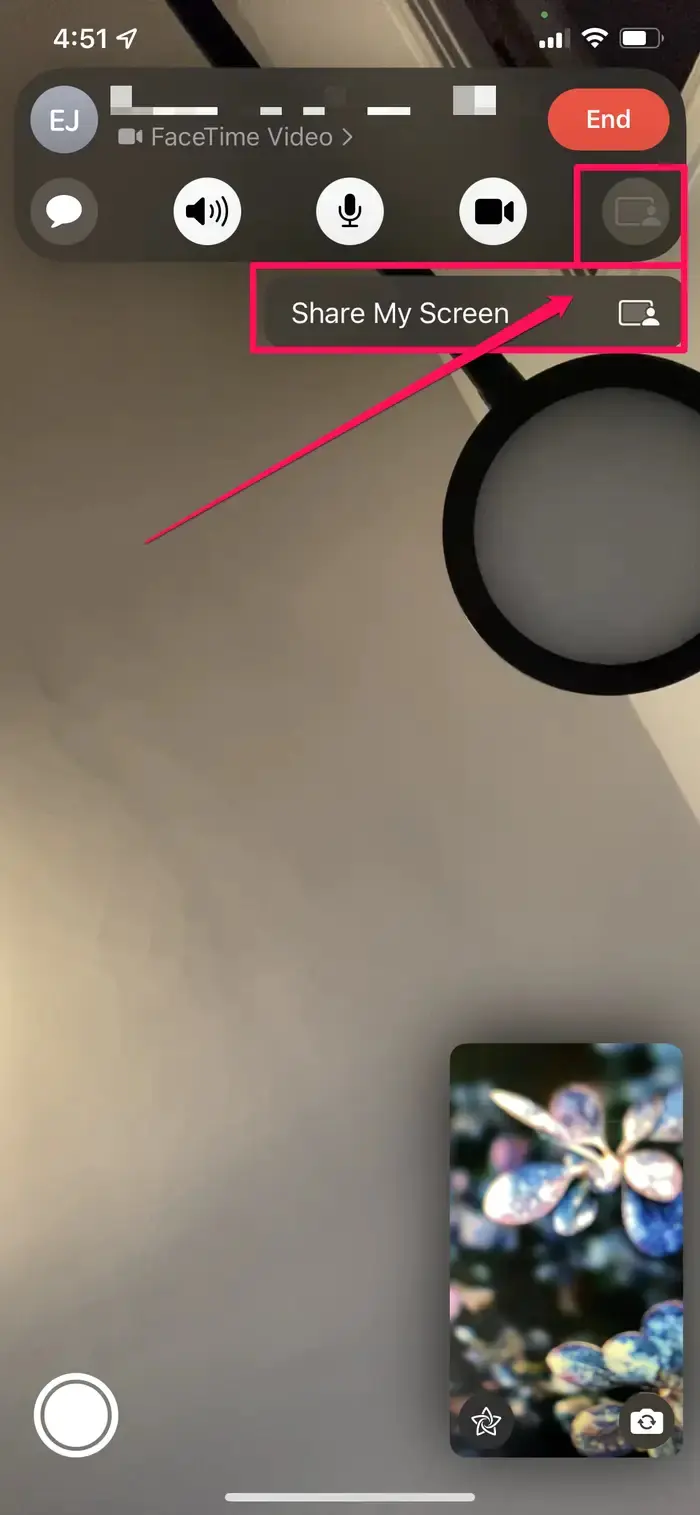 FaceTime ile ekran paylaşımı