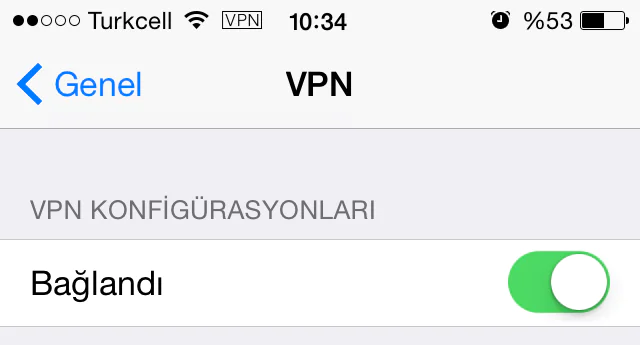 iPhone VPN Ayarı