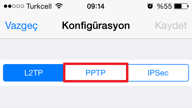 iPhone VPN Ayarı