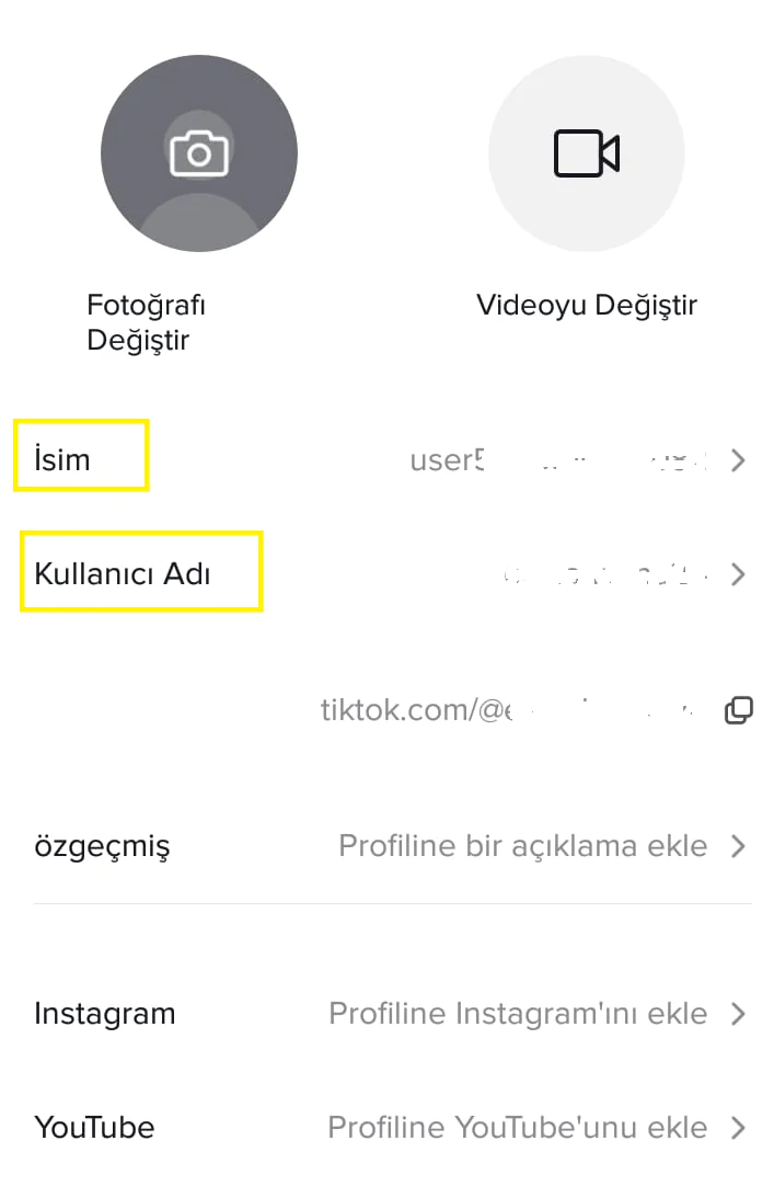 TikTok profil düzenleme adımları nelerdir