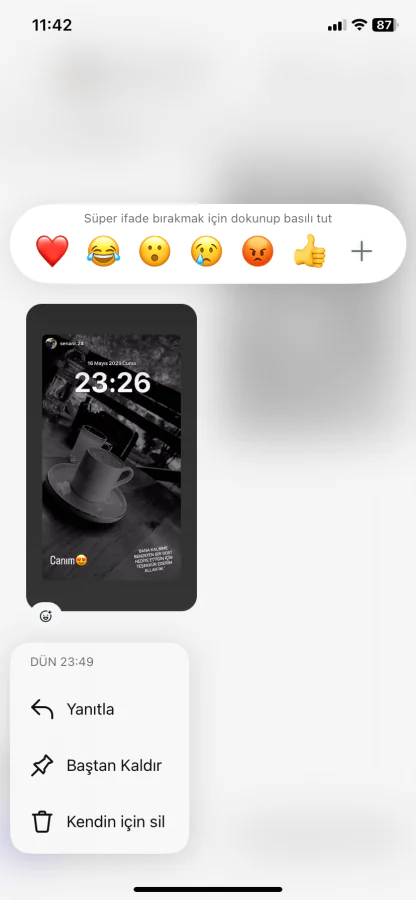 Başa tutturulan mesajı kaldırma