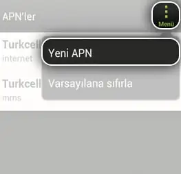 İnternet ve MMS Ayarları