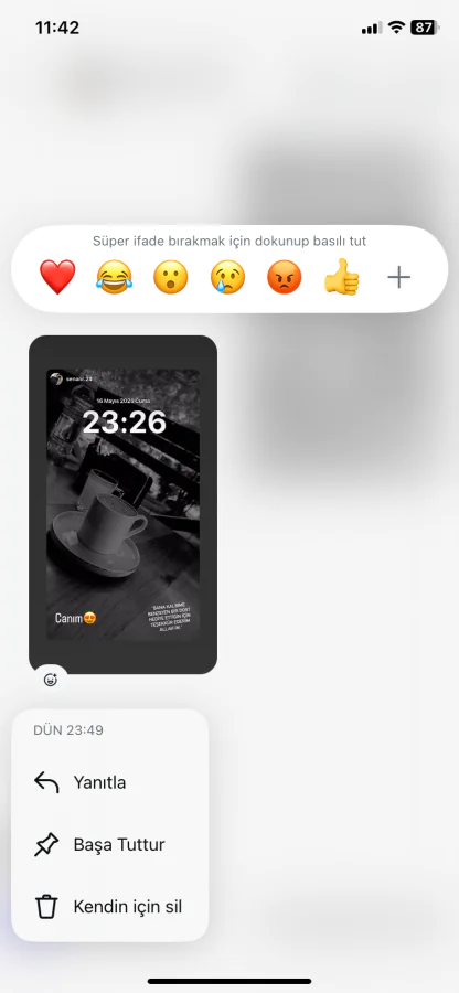 Instagram da önemli mesajları başa tutturma