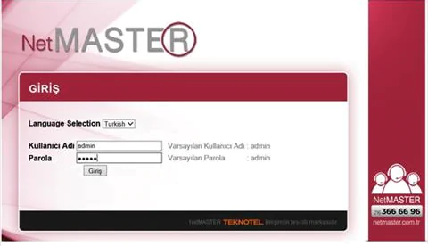 NETMASTER Modem Port Yönlendirme