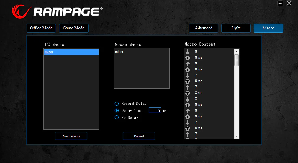 Preo MG16 Macro Mouse Programlama