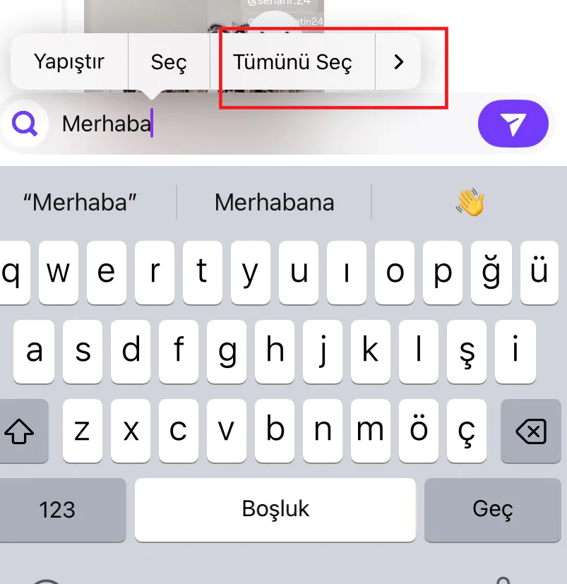 Karşı tarafa yabancı dilde mesaj gönderme
