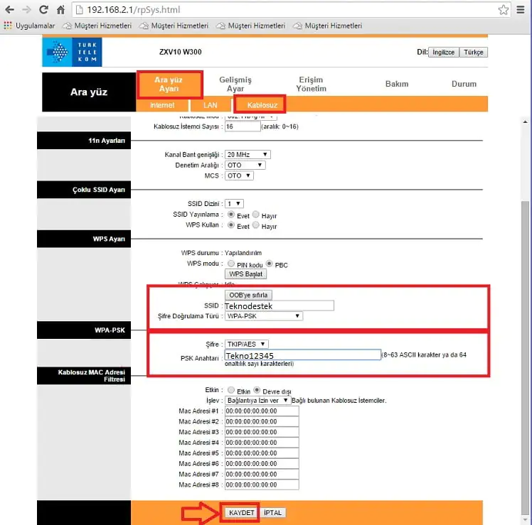 Zte ZXV10 W300 Modem Kurulumu