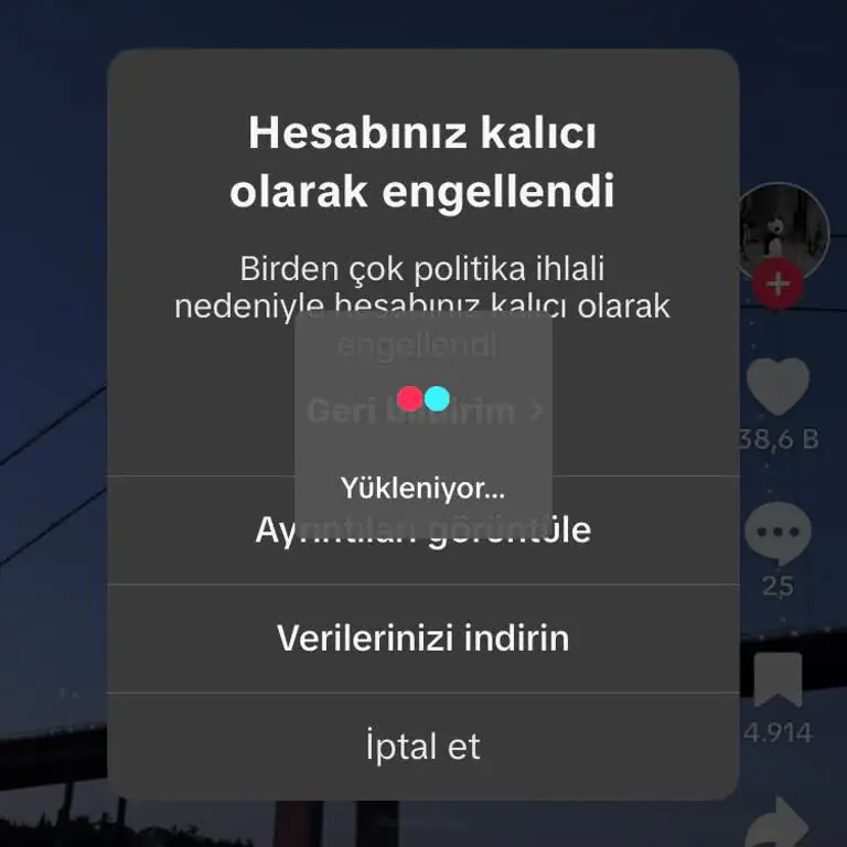 TikTok Telif Hakkı İhlali Uyarısı TikTok Telif Hakkı İhlali Uyarısı