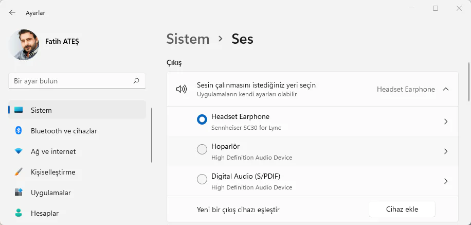 Ses Aygıtı Nasıl Devre Dışı Bırakılır