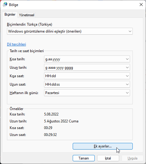 Windows 11'de Tarih ve Saat Gizleme