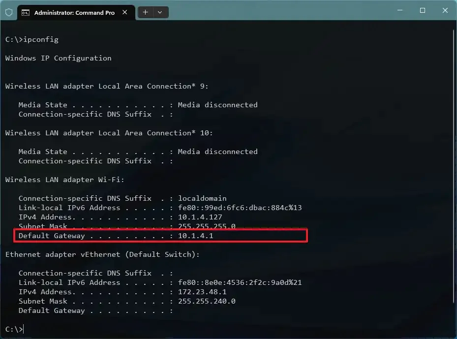Windows 11'de Modem IP Adresi Nasıl Bulunur