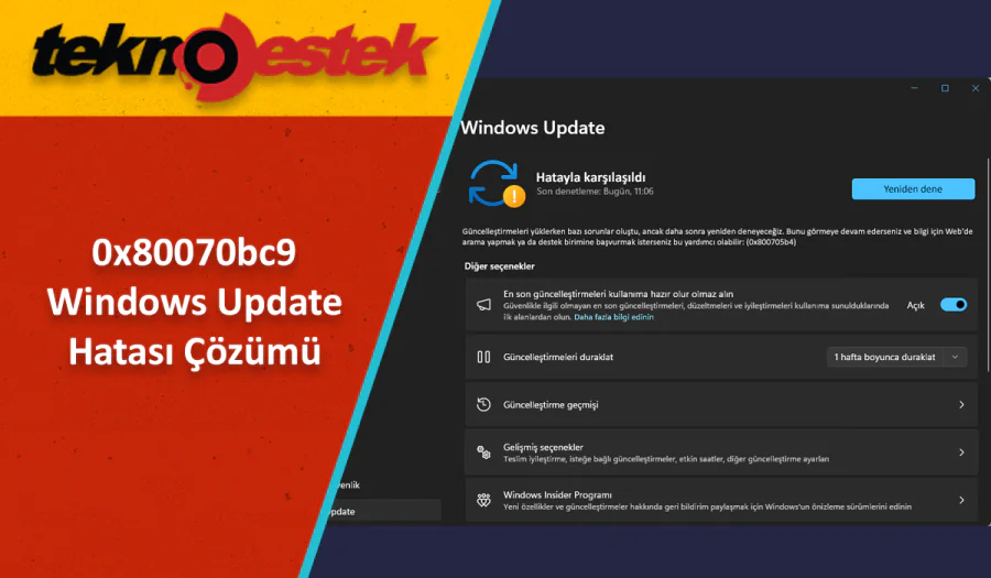 Windows Update Hatası Çözümü