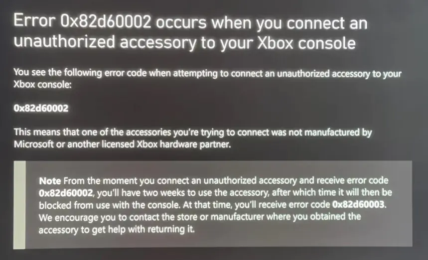 Xbox 0x82d60002 Hata Kodu